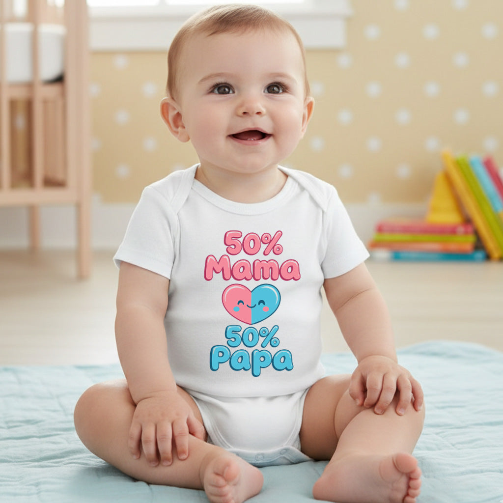 Romper "50% mama & 50% papa"